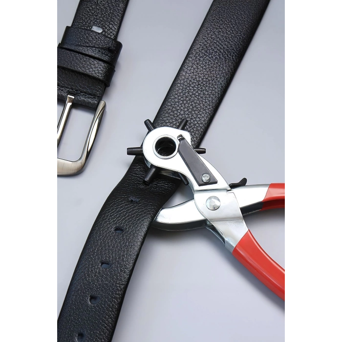 ÇOK SATAN 6 Başlıklı Döner Kemer Delme Aleti Metal Delik Açıcı Pense, Deri Kanvas Kemer Delme Makinesi