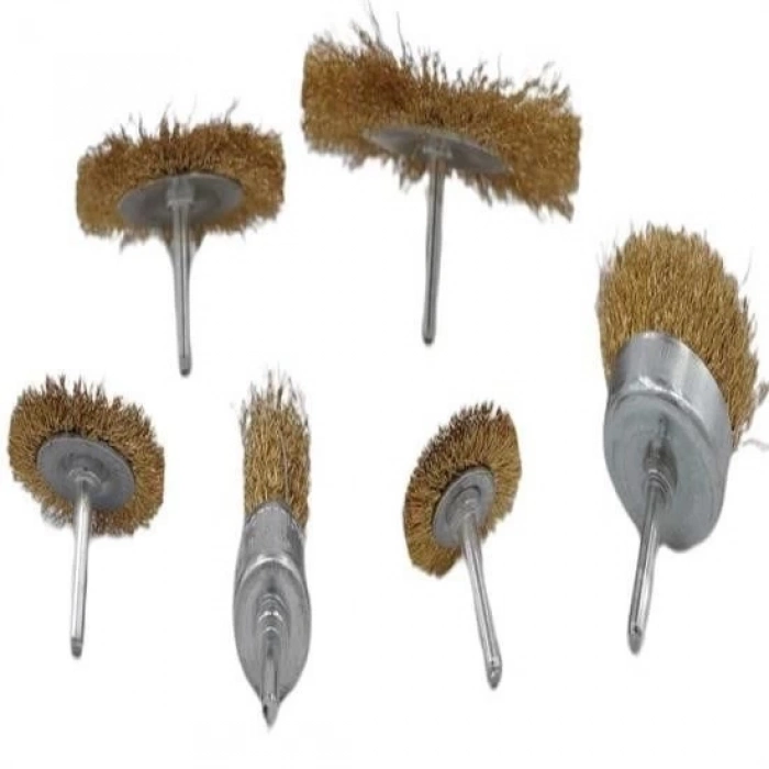 ÇOK SATAN 6lı Pimli Tel Fırça Seti Pas Yağ Kir Boya Yapışkan Çözücü