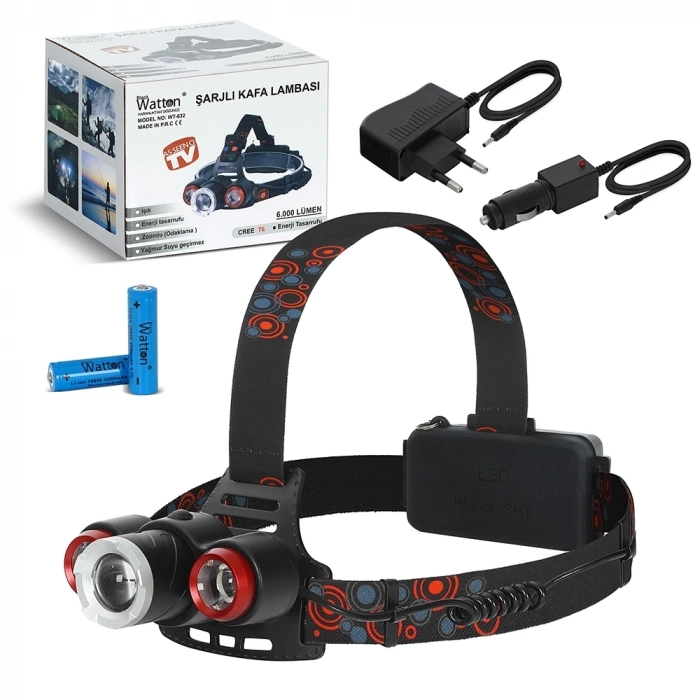 ÇOK SATAN 6000 Lümen Şarjlı Kafa Lambası  Wt-632