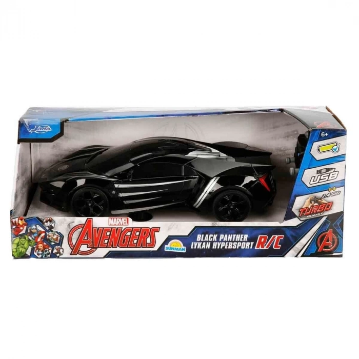 ÇOK SATAN 7037 Kumandalı 1:16 Avengers Black Panther Lykan Hypersport Araba