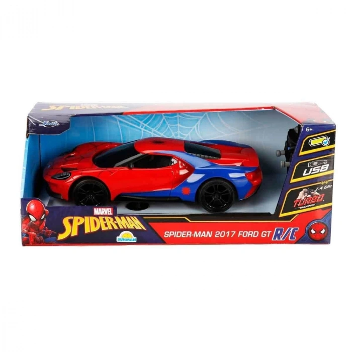 ÇOK SATAN 7038 1:16 Marvel Spiderman 2017 Ford GT USB Şarjlı Uzaktan Kumandalı Araba