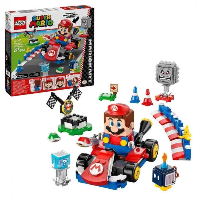 ÇOK SATAN 72043 Lego Super Mario - İnteraktif Lego Mario ve Standard Kart 278 parça +7 yaş