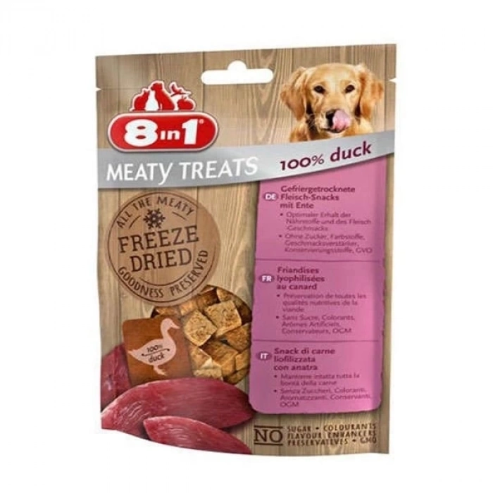 ÇOK SATAN 8 in 1 Freeze Dried Tahılsız Kurutulmuş Ördekli Köpek Ödül Maması 50 Gr