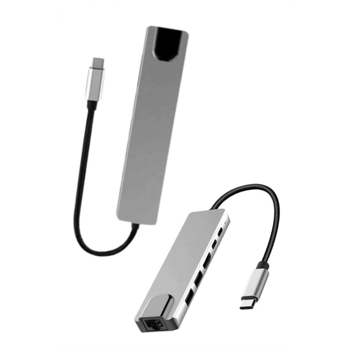 ÇOK SATAN 8 Port Çoklayıcı Macbook Ile Uyumlu Çoğaltıcı Type-C dönüştürücü TF SD kart
