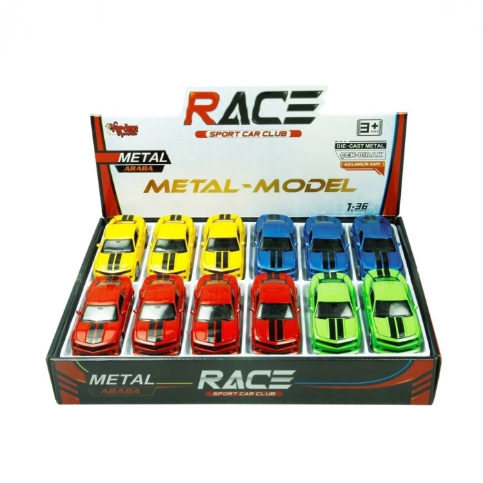 ÇOK SATAN 80137-12 Çek Bırak Şeritli Spor Araba 1:36 -Vardem -1 adet stokta olan gönderilir