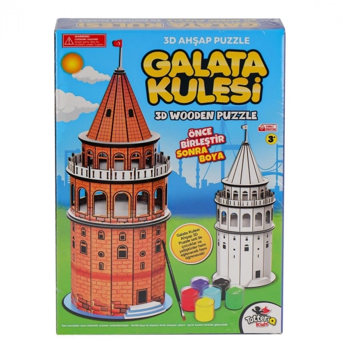 ÇOK SATAN 8210 Galata Kulesi Ahşap 3D Puzzle