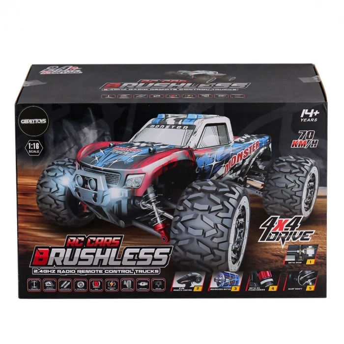 ÇOK SATAN 866-1602 Kumandalı 1:16 70 km/h Brusless Araba 4x4