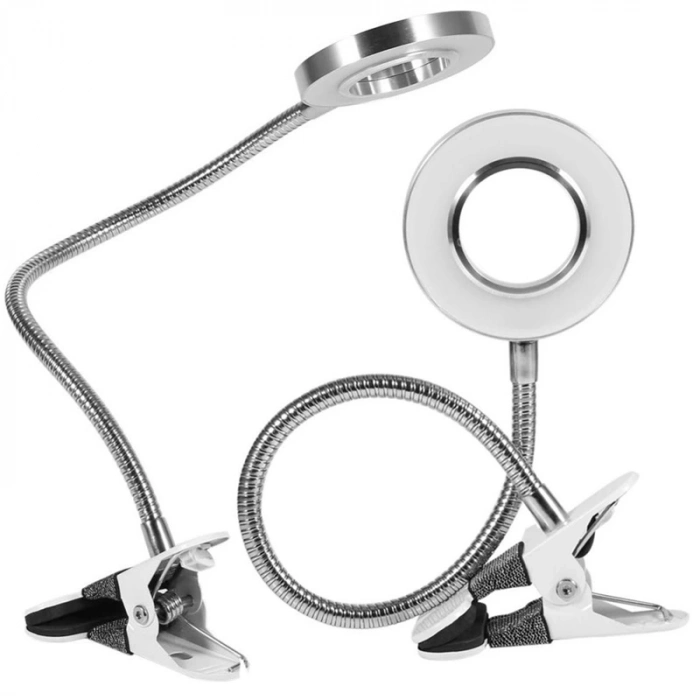 ÇOK SATAN 8x Büyütmeli Mandallı, Usb Girişli Masa Lambalı, Okuma Ve Güzellik Salon İçin Büyüteç 2088a