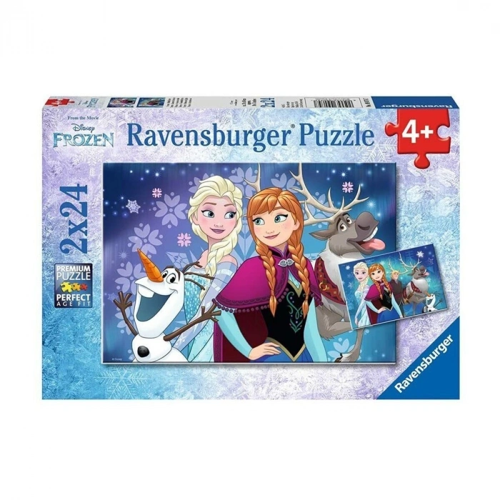 ÇOK SATAN 90747 Disney Frozen Kuzey Işıkları 2x24 parça Ravensburger Puzzle