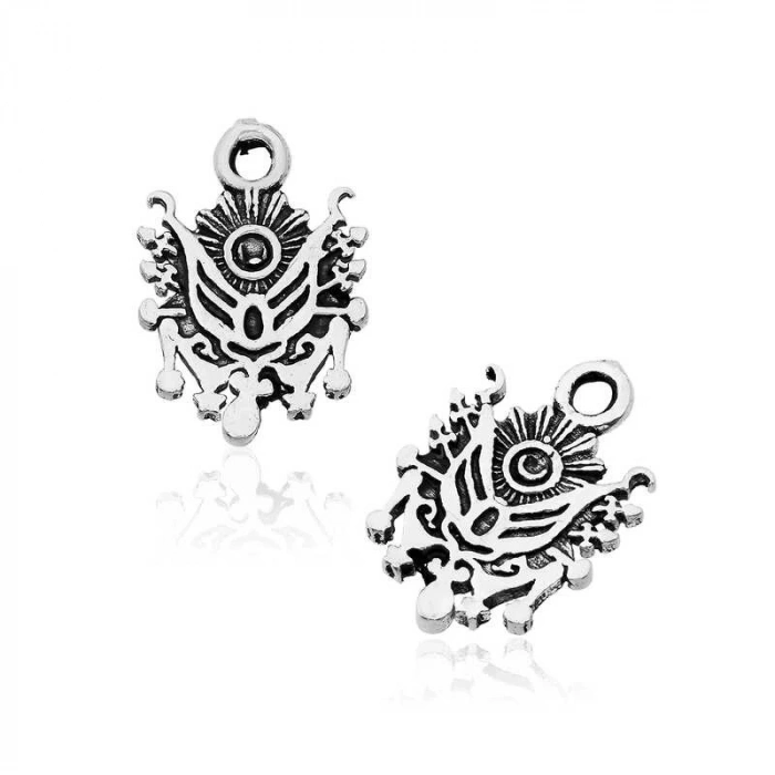 ÇOK SATAN ​925 Ayar Gümüş Osmanlı Arması Tesbih Püskülü T5198 (336336)