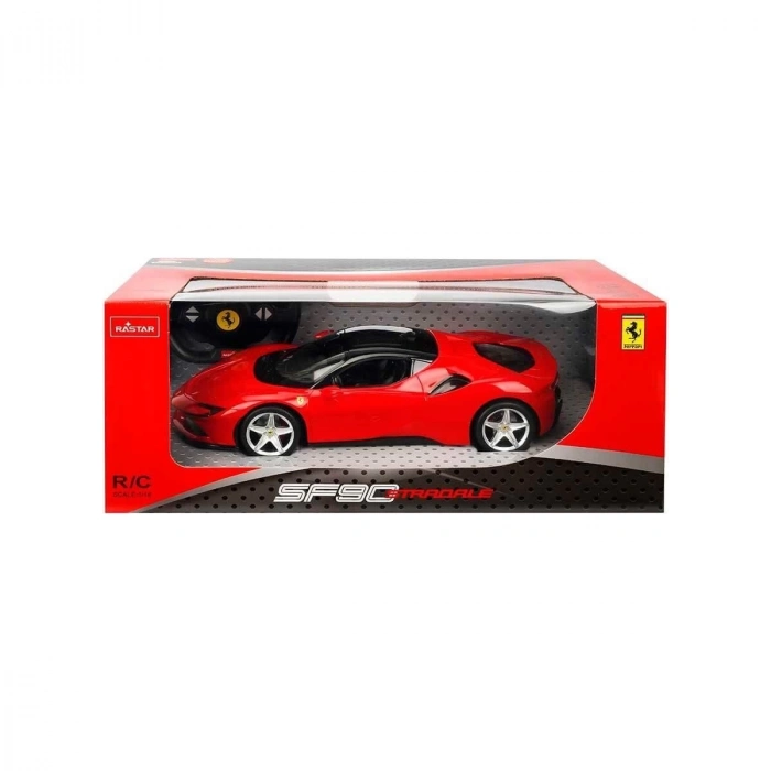 ÇOK SATAN 97300 1:14 Ferrari SF90 Stradale Işıklı Uzaktan Kumandalı Araba 34 cm