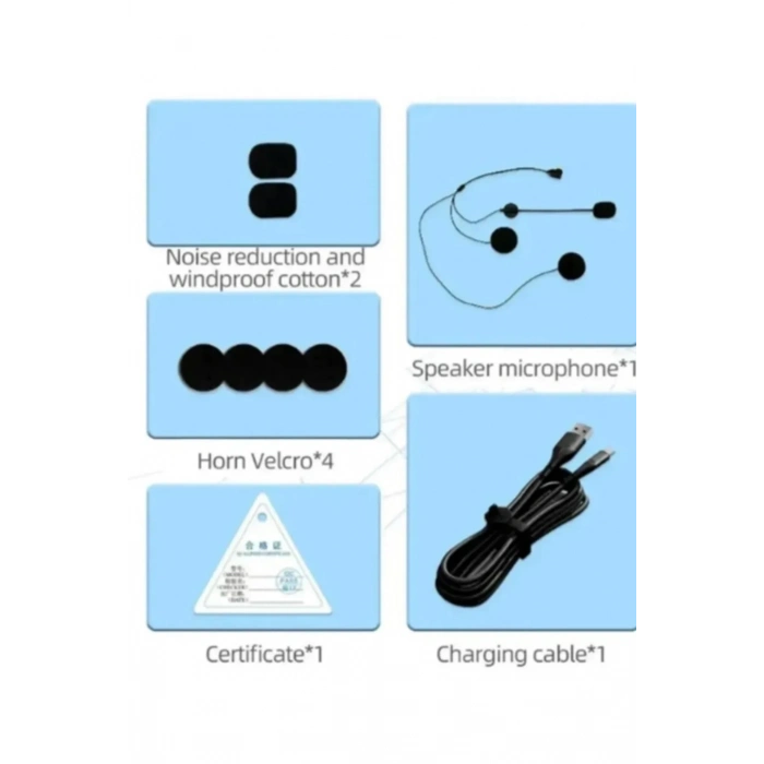 ÇOK SATAN A50 5x Motor Kask Kulaklık Rgb Bluetooth Motosiklet Kulaklık Intercom 5 Kişi Eşleşme