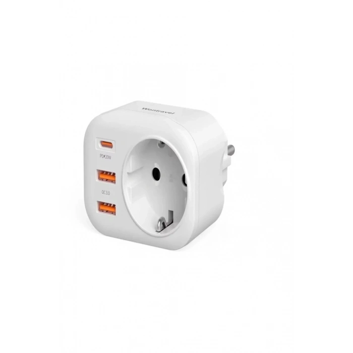 ÇOK SATAN Ac-115 2500w 3.4a 2usb 1type-c 1soket Akım Korumalı Şarj Adaptörü Priz Çoğaltıcı