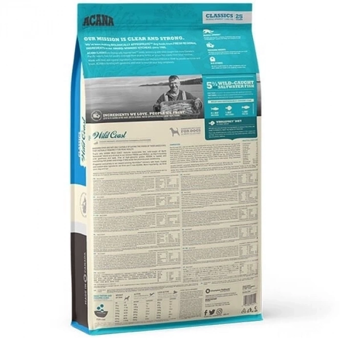 ÇOK SATAN Acana Classics Wild Coast Tahılsız Balık Sebzeli Yetişkin Köpek Maması 9.7 KG