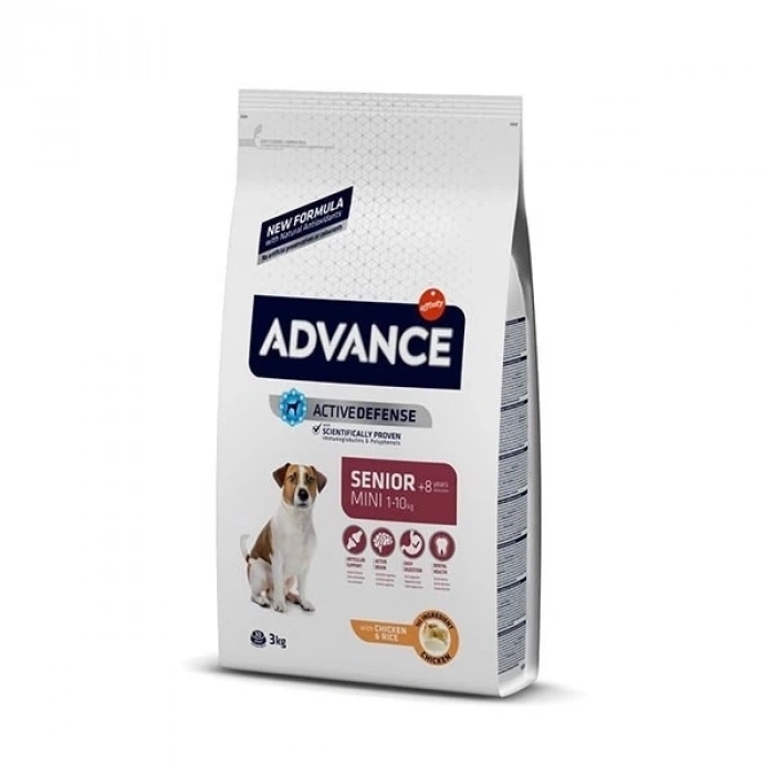 ÇOK SATAN Advance Senior Mini Tavuklu Küçük Irk Yaşlı Köpek Maması 3 Kg