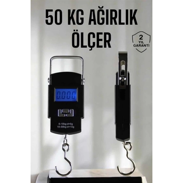 ÇOK SATAN Ağırlık Ölçer 50 Kg El Terazisi El Kantarı Pilli Led Ekran