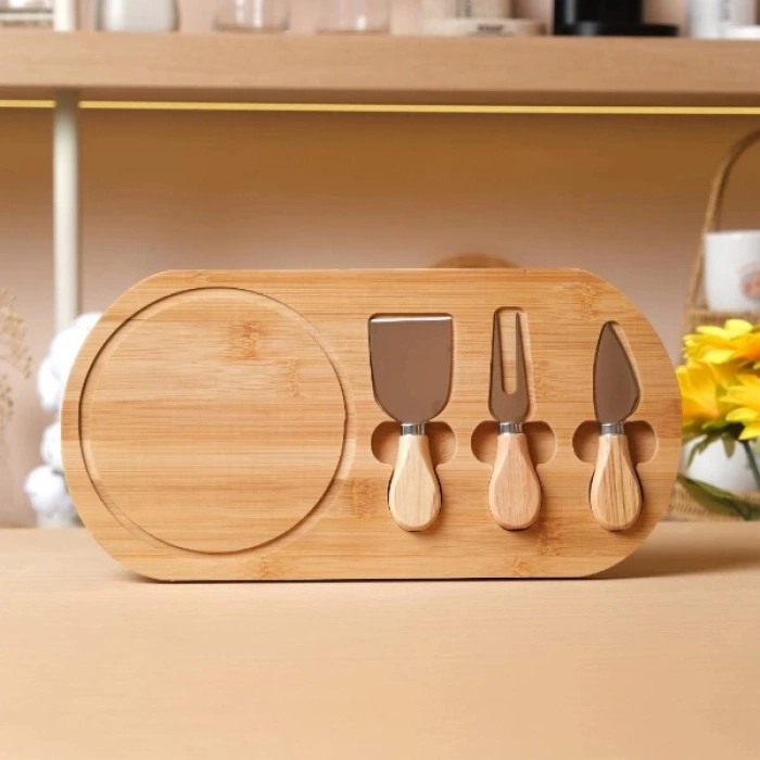 ÇOK SATAN Ahşap Peynir Kesme Ve Sunum Seti