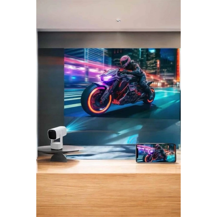 ÇOK SATAN Akıllı Projeksiyon Powerbankli Taşınabilir Sinema Projektörü 4k HD Kaliteli