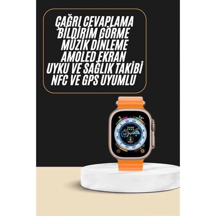 ÇOK SATAN Akıllı Saat Amoled Ekran Bluetooth Bağlantılı Özel Tasarım Unısex