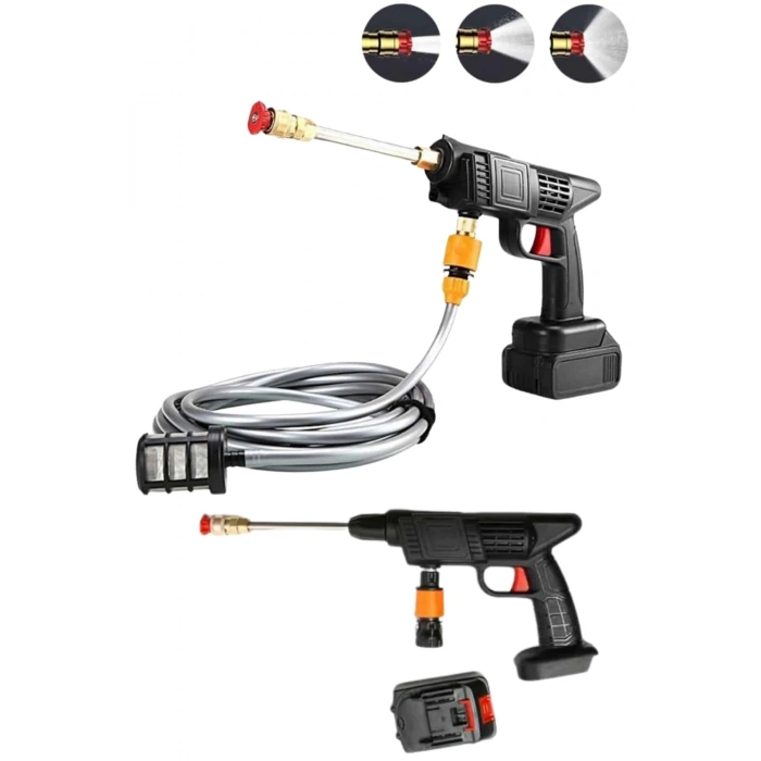ÇOK SATAN Akülü Oto Araç Yıkama Yüksek Basınçlı Araba Yıkama Makinesi Şarjlı