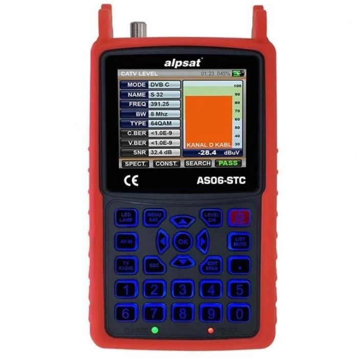 ÇOK SATAN Alpsat As06-stc Satfinder 6 Hd Slim Görüntülü Uydu Bulucu-ahd Test Cihazı
