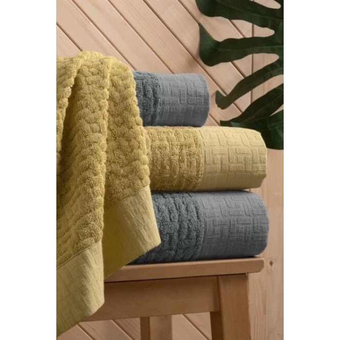 ÇOK SATAN Altınbaşak Bambi Banyo Seti Antrasit Hardal