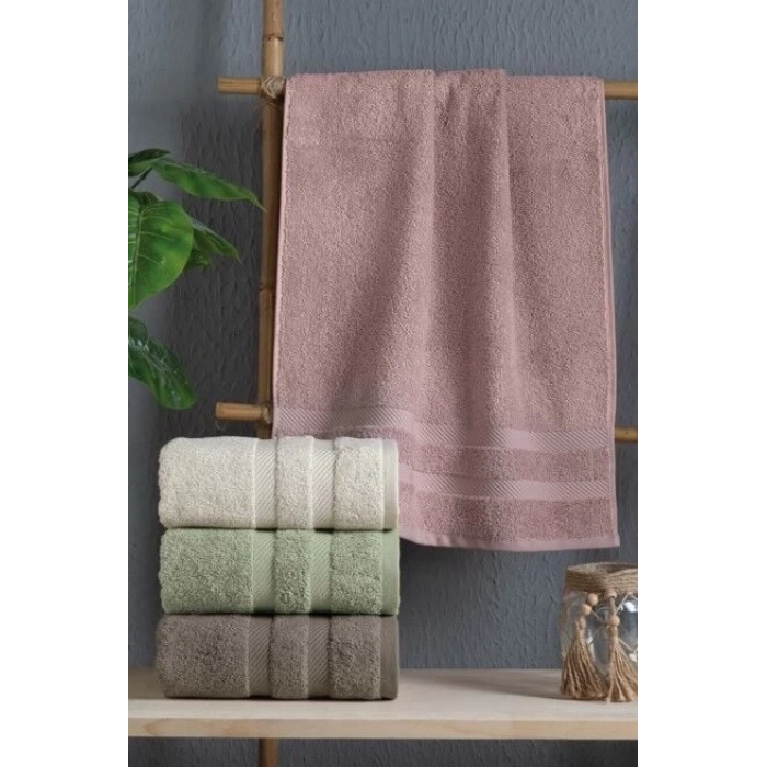 ÇOK SATAN Altınbaşak Jakarlı 4´lü 50x90 El Havlusu Nori