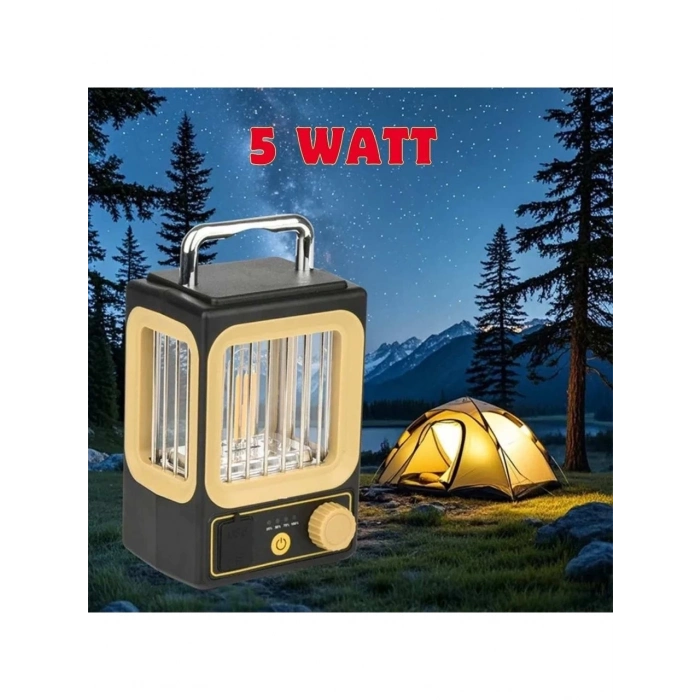 ÇOK SATAN Ampul Solar Şarj Edilebilir 12 Led 1 Rustikli Led Kamp Lambası