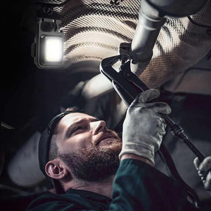 ÇOK SATAN Anahtarlıklı, Açacaklı,Güçlü Mıknatıslı 3 Farklı Led Modlu Mini Boy Asılabilen Led Kamp Aydınlatması,El Feneri