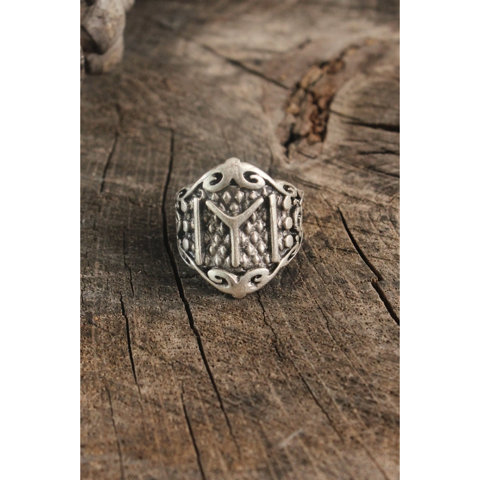 ÇOK SATAN Antik Gümüş Renk IYI İşleme Ayarlanabilir Erkek Yüzük