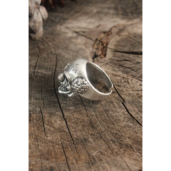 ÇOK SATAN Antik Gümüş Renk Palyaço Model Ayarlanabilir Erkek Yüzük