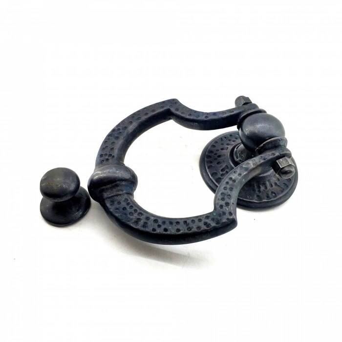 ÇOK SATAN Antika Tarz Dekoratif Pirinç Dövme Kapı Tokmağı, Taktak - 150x105 mm, Oksit