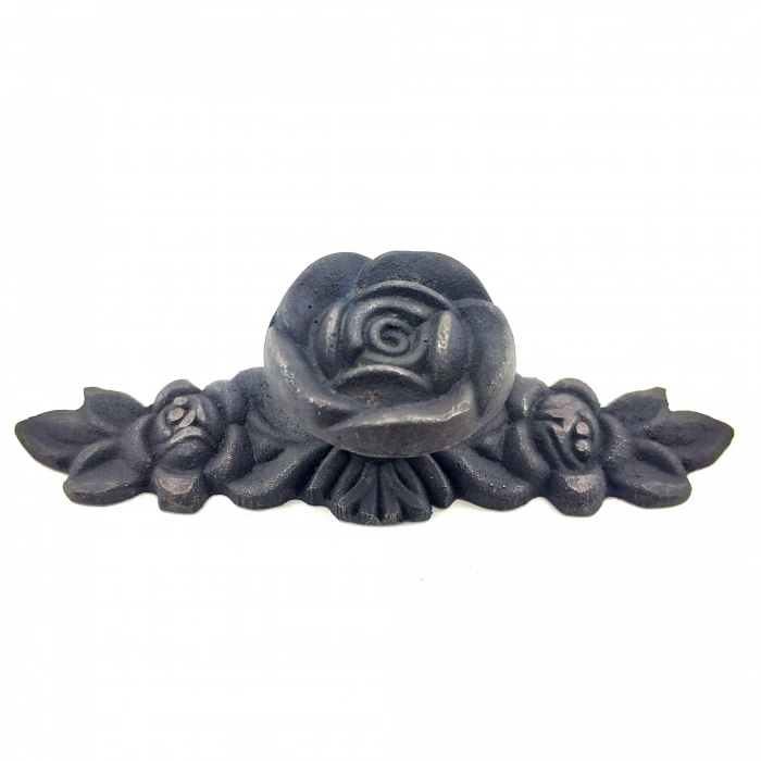 ÇOK SATAN Antika Tarz Dekoratif Pirinç Gül Düğme - 30x100 mm, Oksit