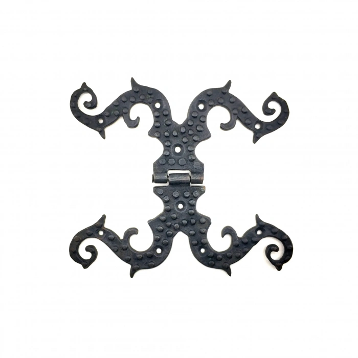 ÇOK SATAN Antika Tarz Dekoratif Pirinç Süslü Menteşe - 190x170 Mm, Oksit