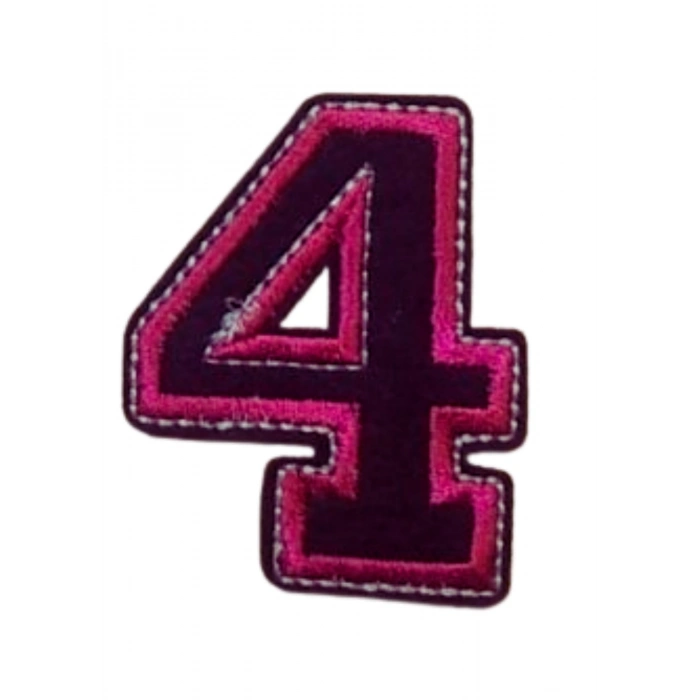 ÇOK SATAN Aplike Ütü İle Yapışan 4  Rakamı  Arma 4x4 cm