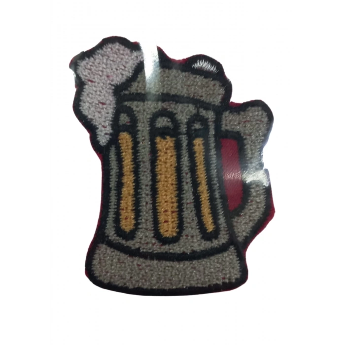 ÇOK SATAN Aplike Ütü İle Yapışan Bira Bardağı Arma 3x3 cm