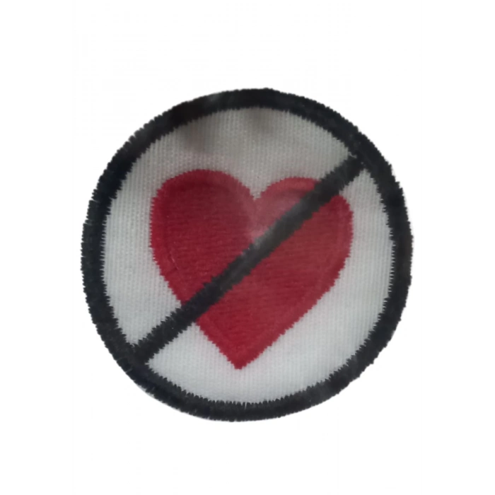 ÇOK SATAN Aplike Ütü İle Yapışan Kalp Girilmez Arma 3 cm