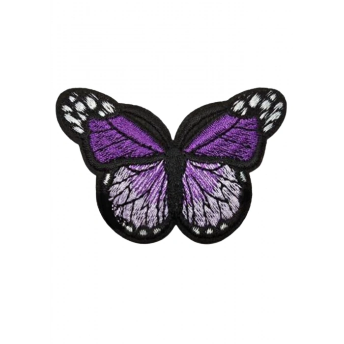 ÇOK SATAN Aplike Ütü İle Yapışan Kelebek Mor Arma 7x5 cm