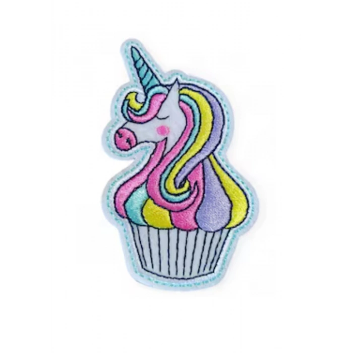 ÇOK SATAN Aplike Ütü İle Yapışan Unicorn At Pembe Karışık Arma 5x3 cm