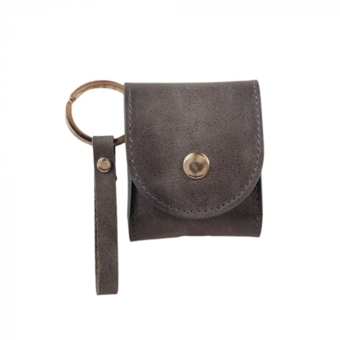 ÇOK SATAN Apple AirPods 2.nesil Uyumlu Deri Kılıf Mai Snap VS05 Gri