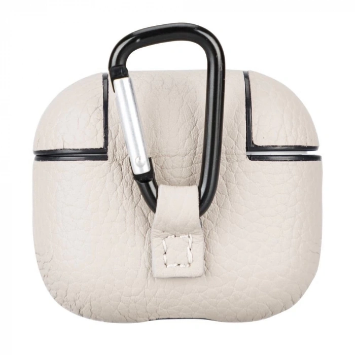 ÇOK SATAN Apple AirPods 3.nesil Uyumlu Deri Kılıf Juni ERC3 Bej