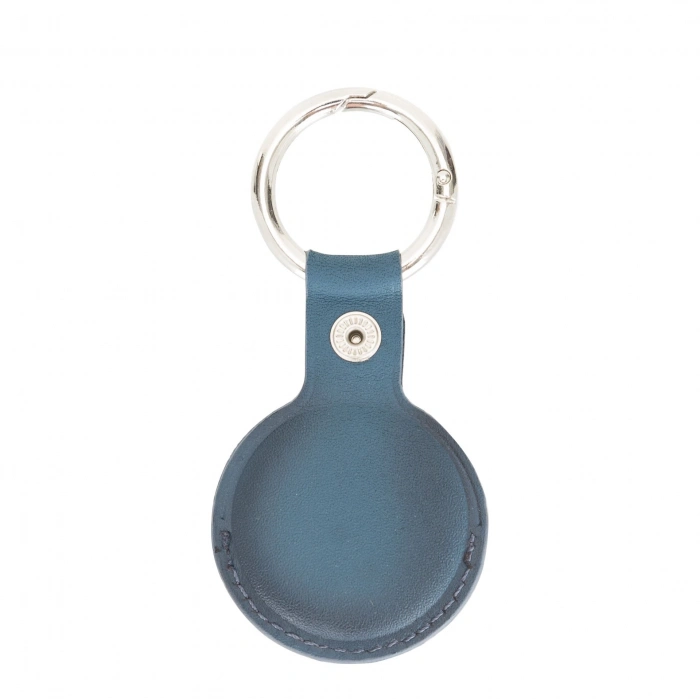 ÇOK SATAN Apple AirTag Uyumlu Deri Anahtarlık, BRN4EF Mavi