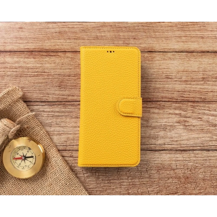 ÇOK SATAN Apple iPhone 11 Pro Max Uyumlu Deri Cüzdanlı Kılıf FL12 Sarı