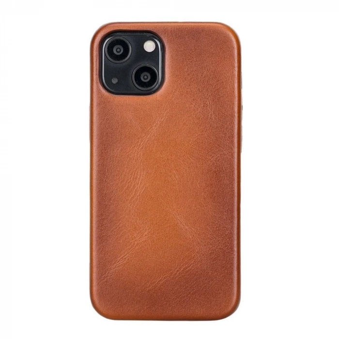 ÇOK SATAN Apple iPhone 13 Uyumlu Deri Arka Kapak ROCK RST2EF Taba