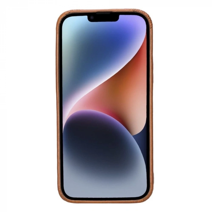 ÇOK SATAN Apple iPhone 14 Plus Uyumlu Deri Arka Kapak ROCK RST2EF