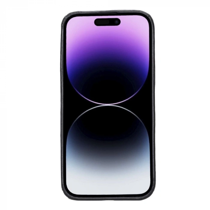 ÇOK SATAN Apple iPhone 14 Pro Max Uyumlu Deri Arka Kapak ROCK RST1