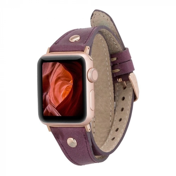 ÇOK SATAN Apple Watch Uyumlu Deri Kordon 38-40-41mm DT Slim CZ7