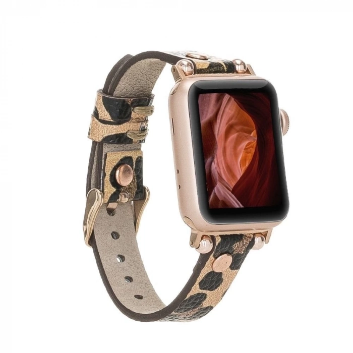 ÇOK SATAN Apple Watch Uyumlu Deri Kordon 38-40-41mm RT LEO2N