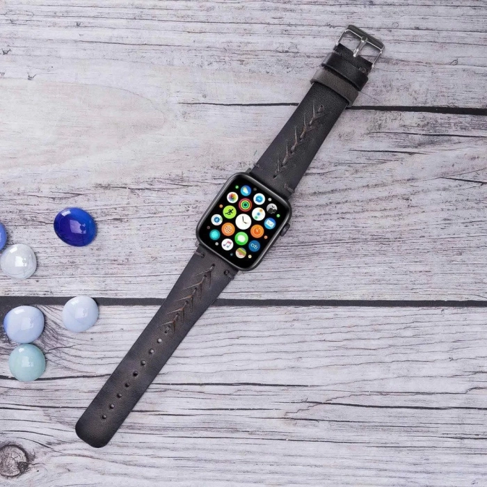 ÇOK SATAN Apple Watch Uyumlu Deri Kordon 42-44-45mm Boras VS4EF