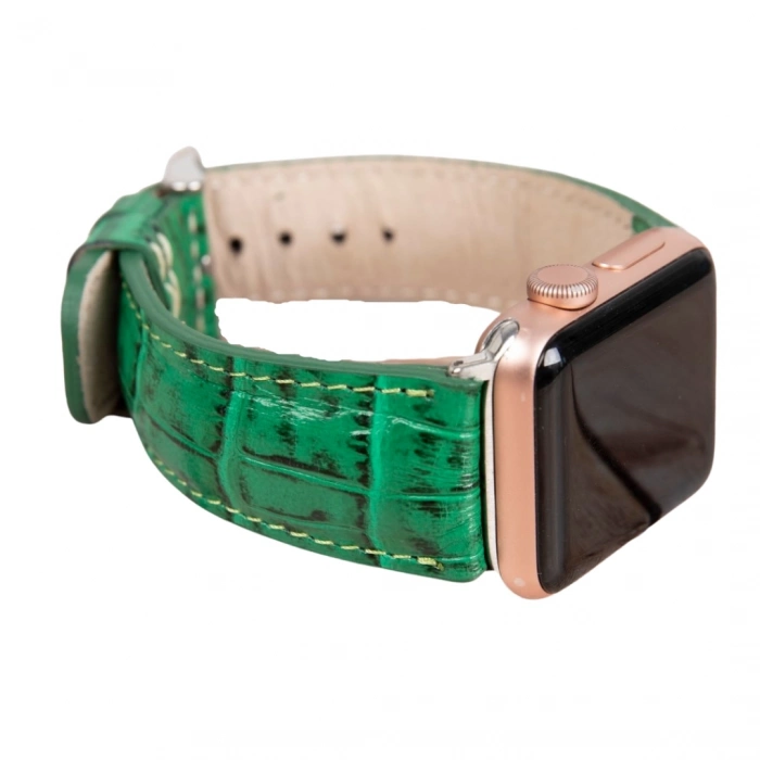 ÇOK SATAN Apple Watch Uyumlu Deri Kordon 42-44-45mm Croco YK04
